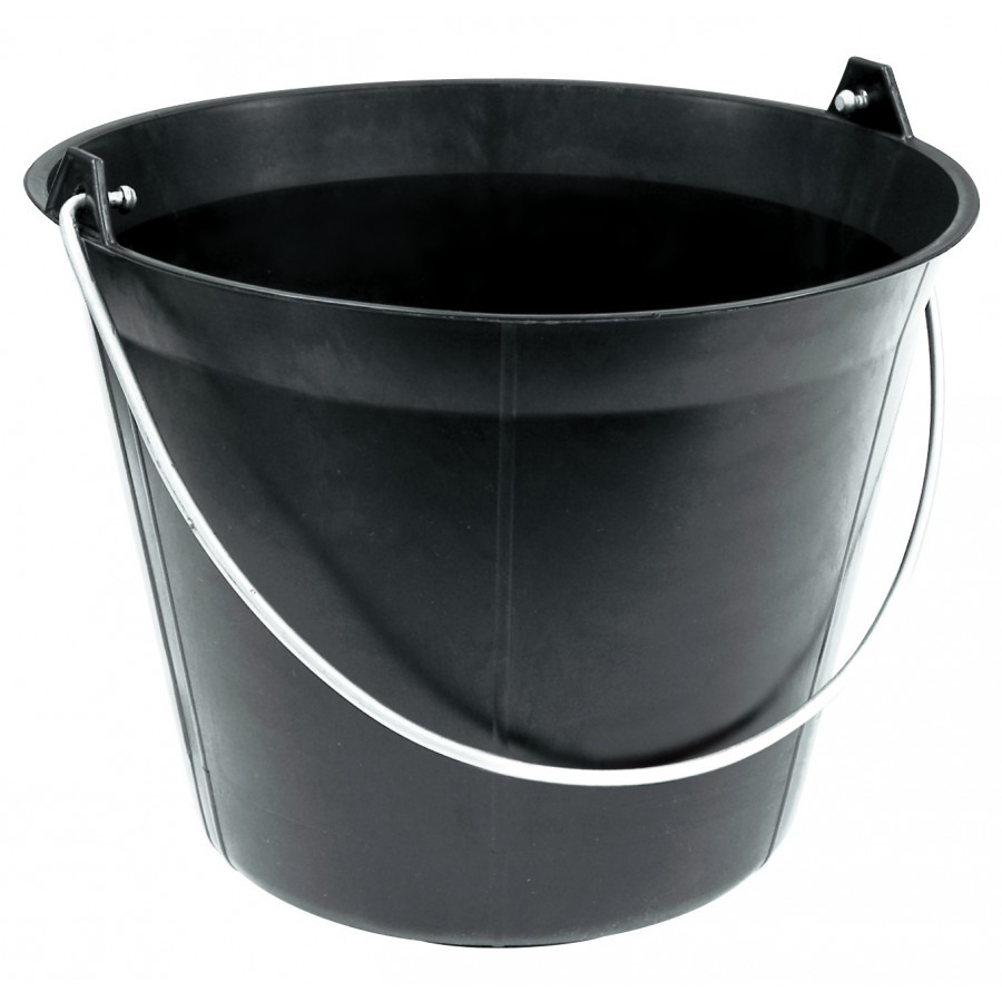 Seau Plastique Noir 11 Litres Anse 5,3Mm - Taliaplast - 310103