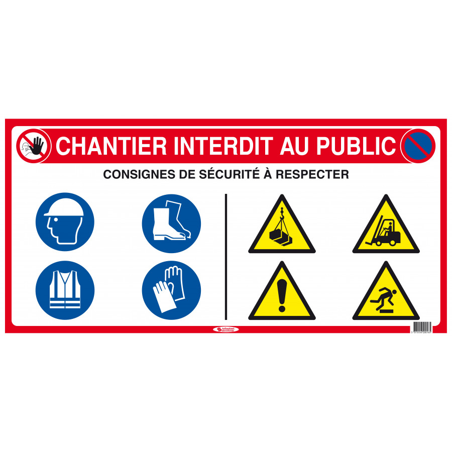 Panneau De Chantier 10 En 1 800X400Mm - Taliaplast - 620016