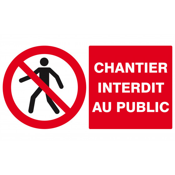 Chantier interdit au Public 330x200mm - Taliaplast - 621209