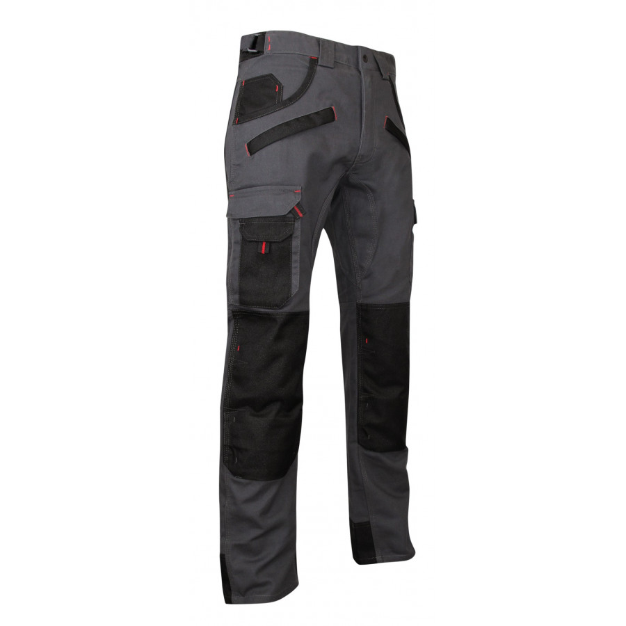 Pantalon bicolore avec poches genouillères - LMA - ARGILE