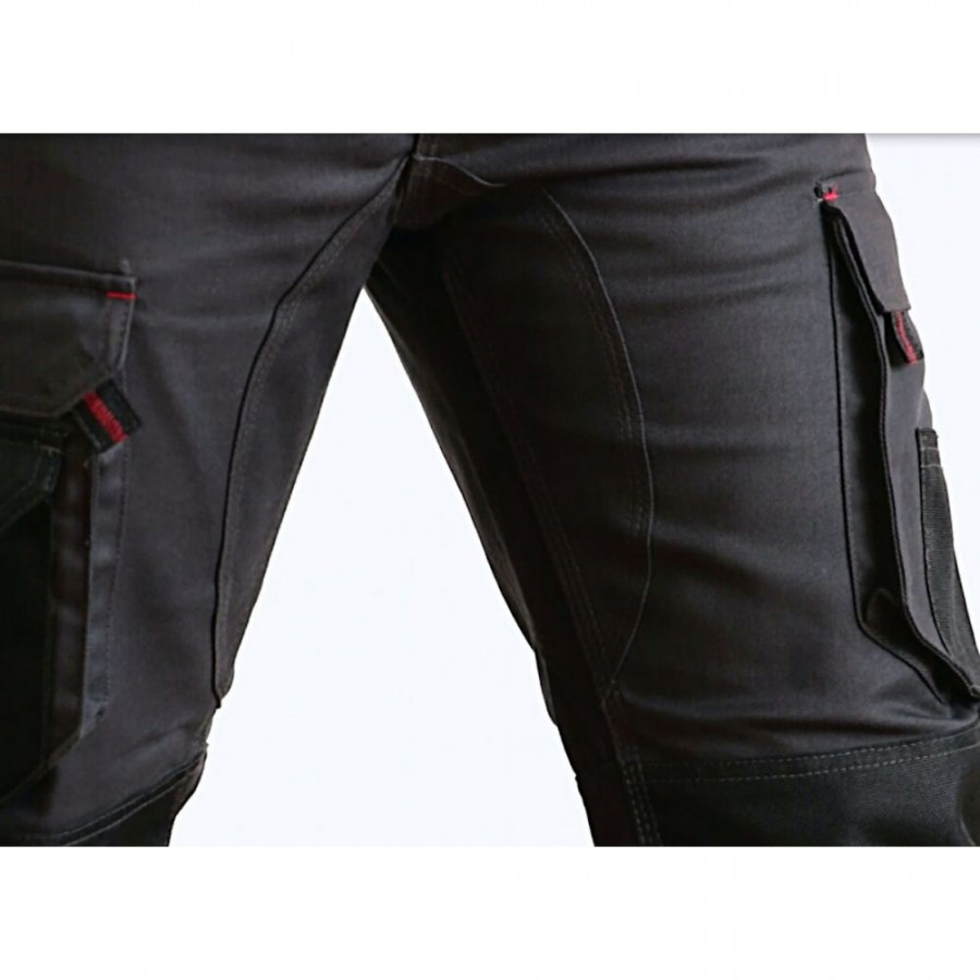 Pantalon bicolore avec poches genouillères - LMA - ARGILE