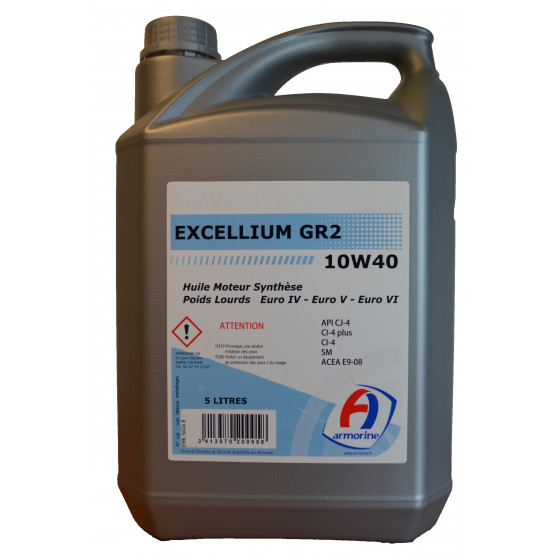 Bidon 5 litres huile Excellium GR2 10W40 - ARMORINE - 200