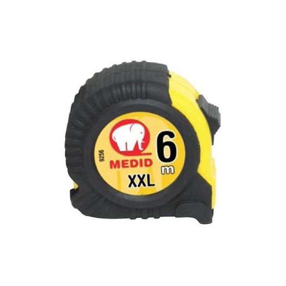 Mètre à ruban avec protection de gomme 6M - Taille XXL - Medid - 9256