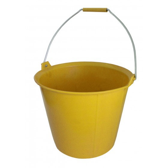 Seau PRO JAUNE renforcé à ergots 13 litres anse Ø 6.3 mm SOFOP TALIAPLAST - 310132