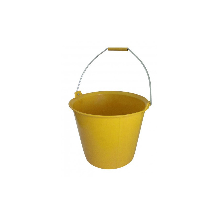 Seau PRO JAUNE renforcé à ergots 13 litres anse Ø 6.3 mm SOFOP TALIAPLAST - 310132