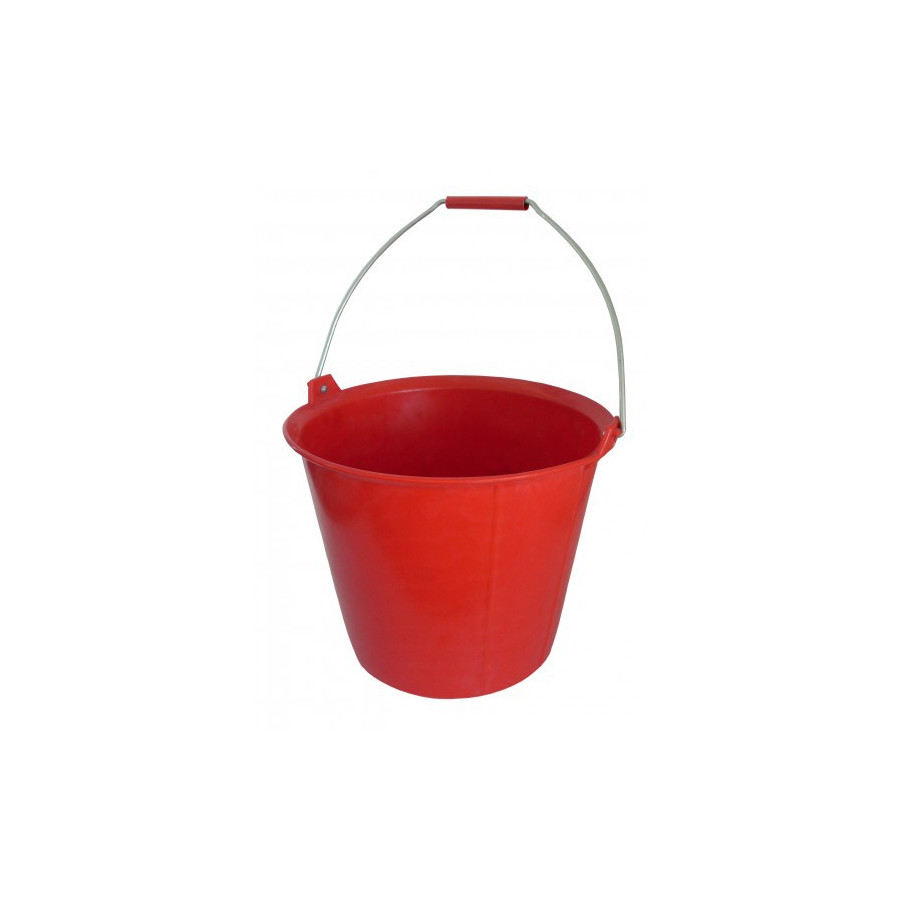 Seau PRO ROUGE renforcé à ergots 13 litres anse Ø 6.3 mm - SOFOP TALIAPLAST - 310109