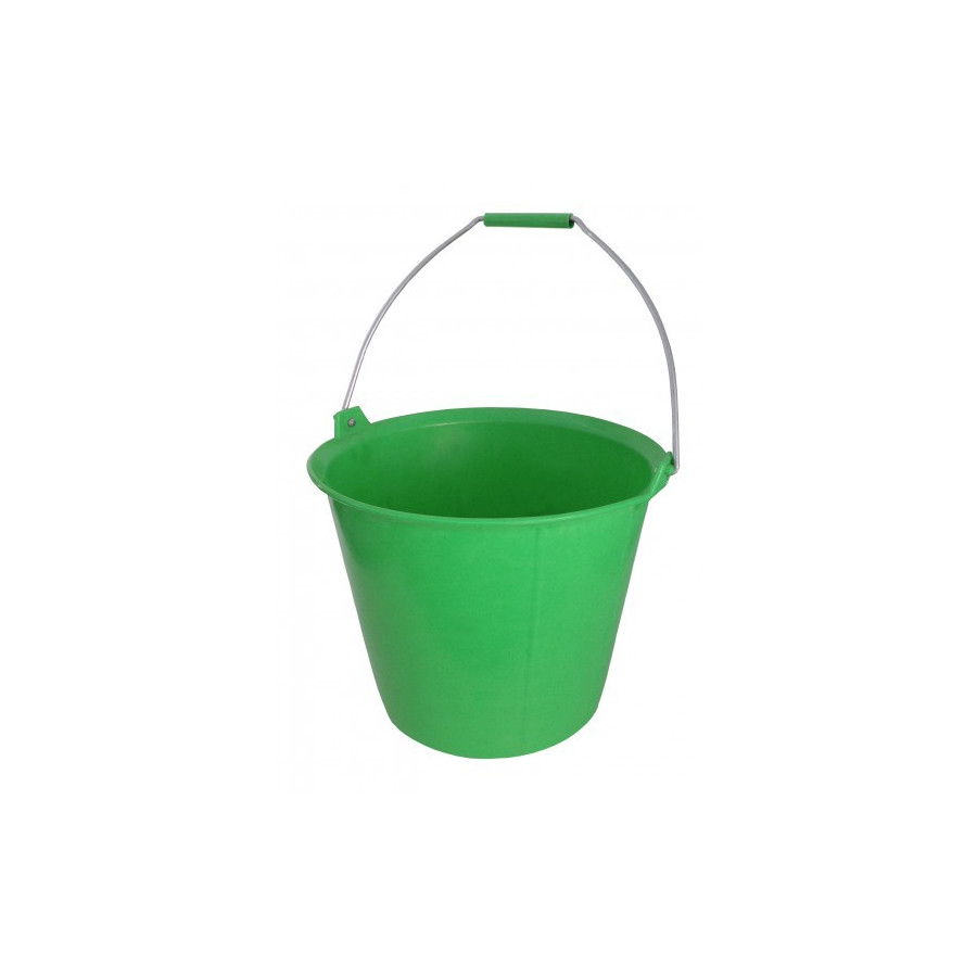 Seau PRO VERT renforcé à ergots 13 litres anse Ø 6.3 mm - SOFOP TALIAPLAST - 310133