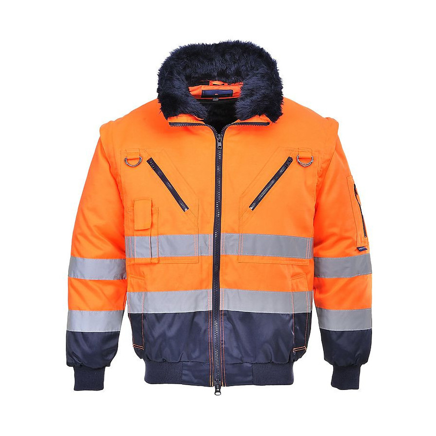 Blouson Pilote 3 en 1 haute visibilité - Portwest - PJ50