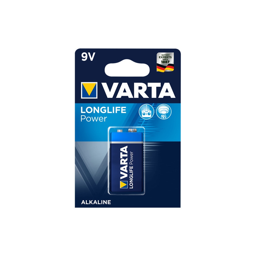 Pile 6LP3146 Long Life Power alcalines 9V - Varta - 4922