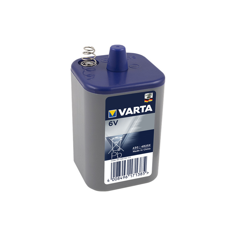 Pile Saline 6V 4R25 plastique à ressort - Varta - 430