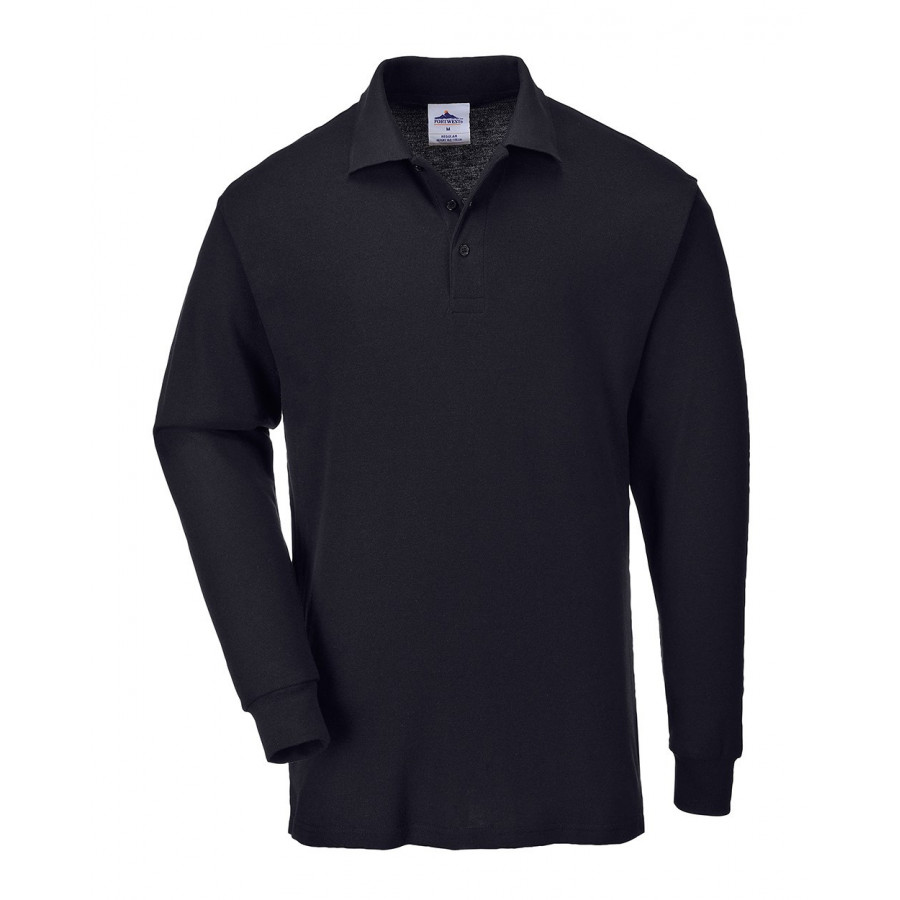 Polo manches longues Noir - Portwest - B212