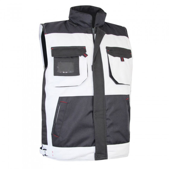 Bodywarmer bicolore Blanc / Gris nuit - LMA - PERCHE