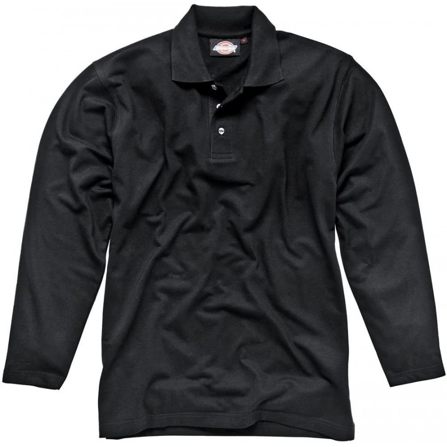 Polo Manches Longues noir- DICKIES - SH21100