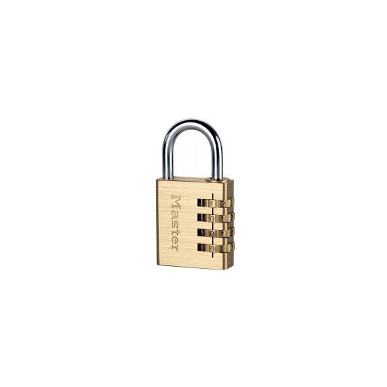 Cadenas à combinaison programmable de 40 mm de large, finition laiton - Master Lock - 604EURD