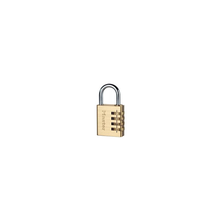 Cadenas à combinaison programmable de 40 mm de large, finition laiton - Master Lock - 604EURD