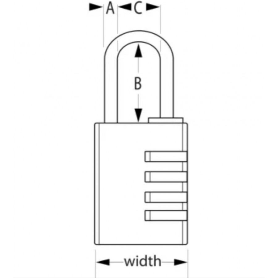 Cadenas à combinaison programmable de 40 mm de large, finition laiton - Master Lock - 604EURD