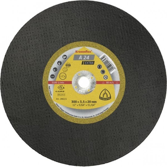 Disque à tronçonner 300x3.5x20 A 24 Extra -  Klingspor - 288221