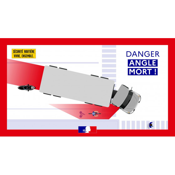 Autocollant  170x250mm "Attention Angles Morts" - TALIAPLAST - 629101