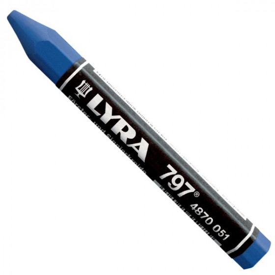 Craie forestière de marquage Lyra 798 longueur 120 mm coloris bleu - Lyra - 4870051