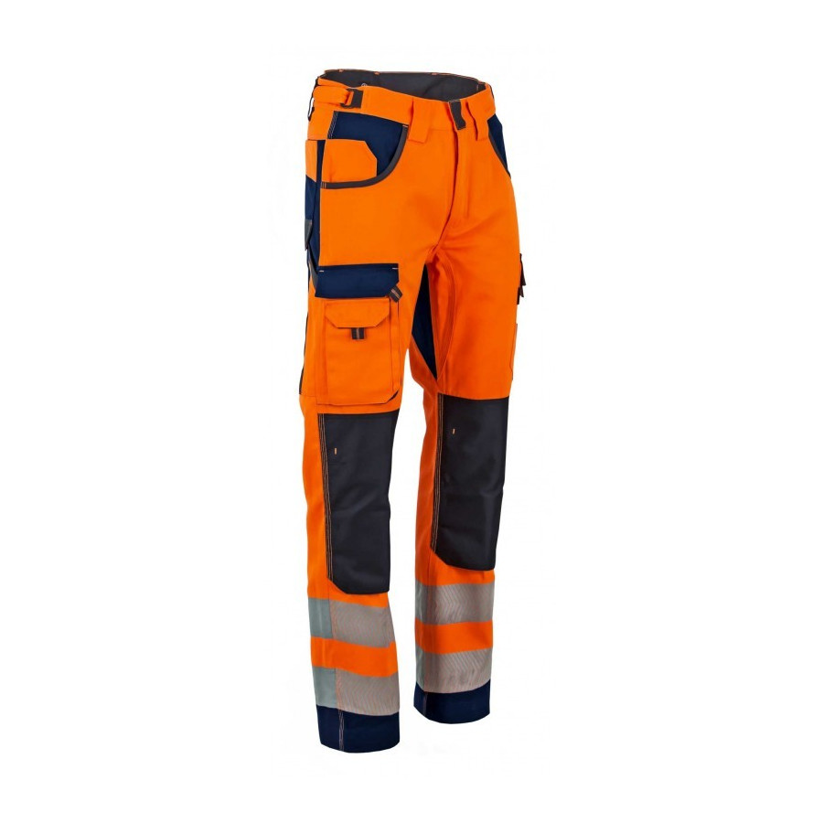 Pantalon Haute Visibilité Bicolore Orange / Marine - LMA - POLARISATION