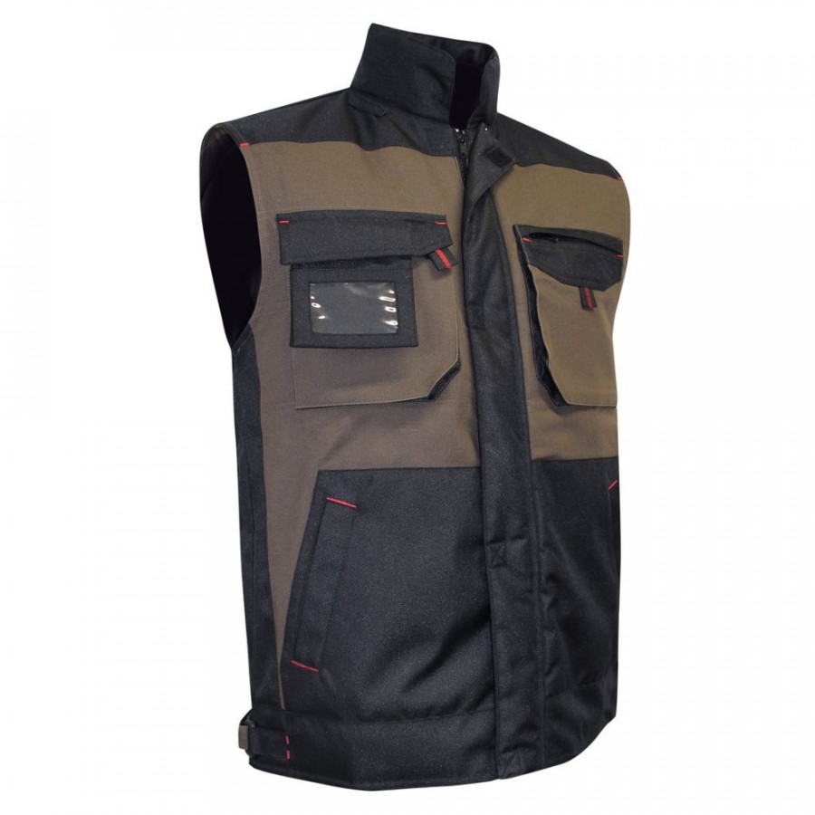 Bodywarmer bicolore Taupe / Noir - LMA - RACINE