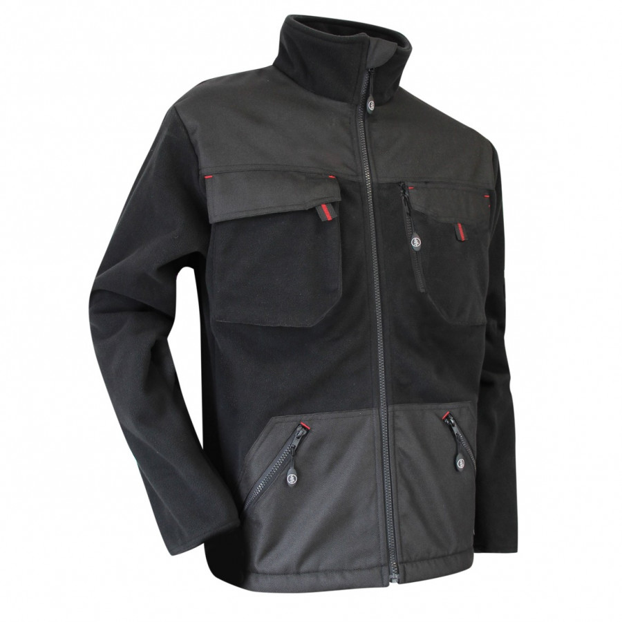 Blouson polaire bicolore Gris / Noir - LMA - BETON