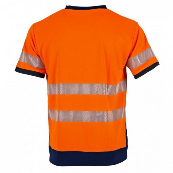 Tee-shirt Haute Visibilité Bicolore Orange / Marine - LMA - Lampion