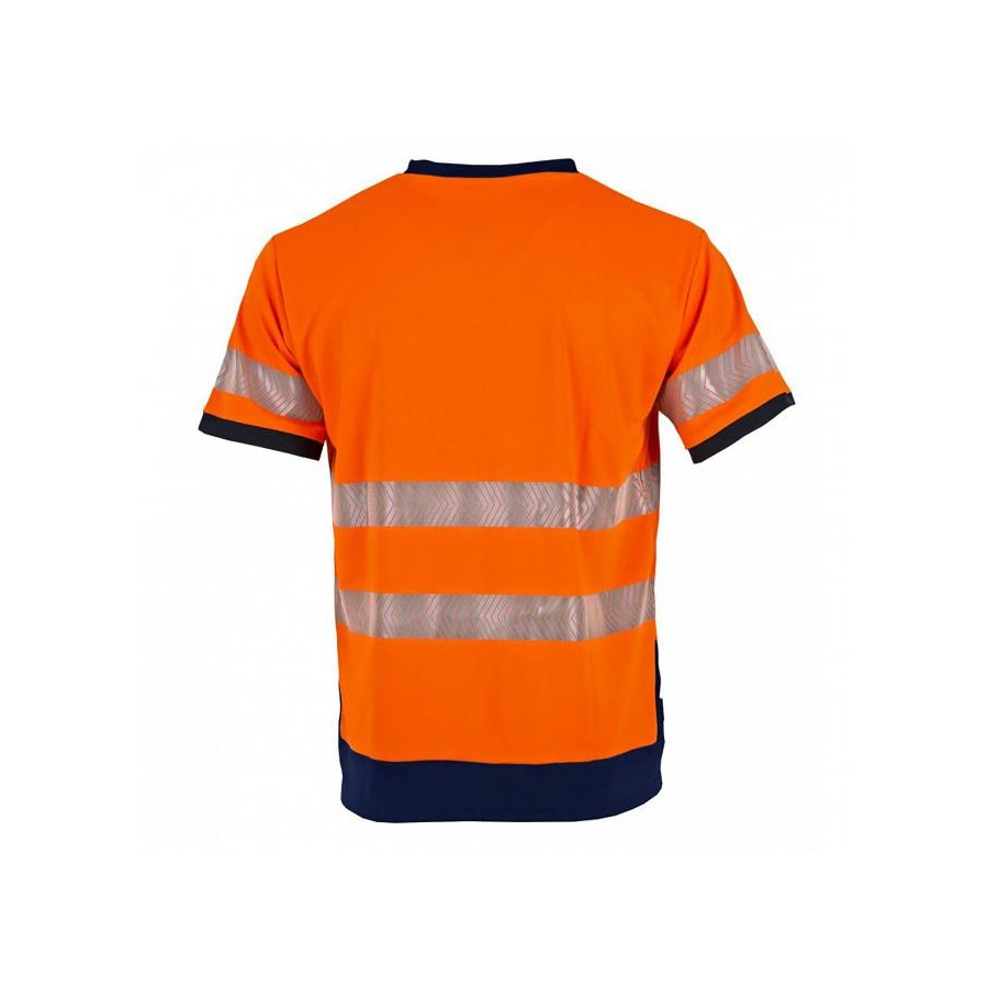 Tee-shirt Haute Visibilité Bicolore Orange / Marine - LMA - Lampion