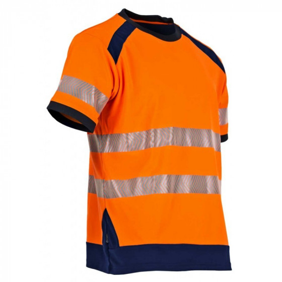 Tee-shirt Haute Visibilité Bicolore Orange / Marine - LMA - Lampion