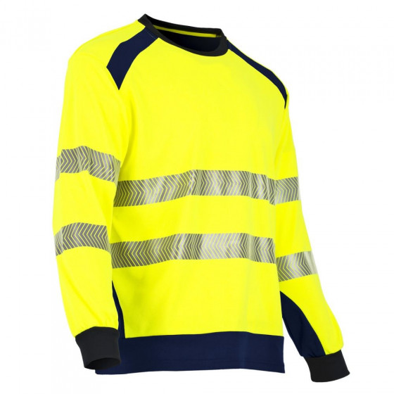 Tee-shirt manches longues Haute Visibilité Bicolore Jaune / Marine - LMA - Clarté