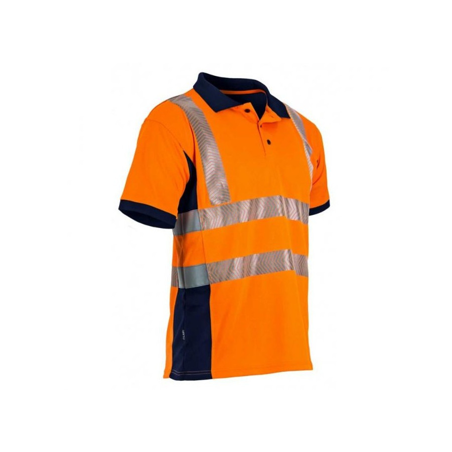 Polo Haute Visibilité Bicolore Orange / Marine - LMA - Prevoyance