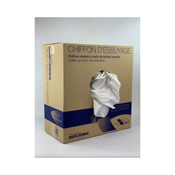 Chiffons essuyage optique blanc 10 kgs - Unisvert - 14410