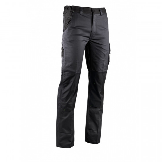Pantalon stretch bicolore gris/noir avec poches genouillères - LMA - VULCAIN