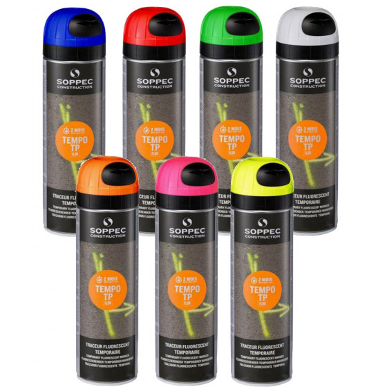 Traceur de chantier fluorescent [2 Mois] - Soppec - TEMPO TP