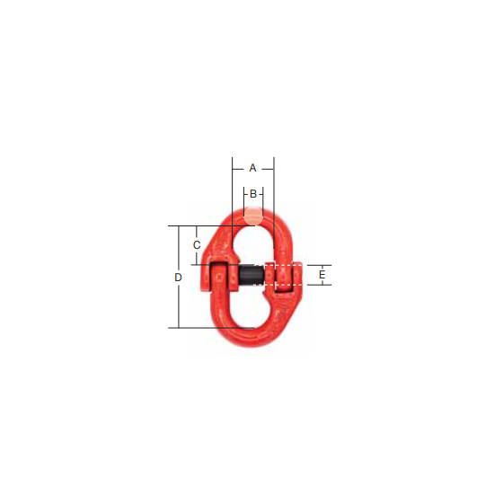 Maillon de jonction Grade 80 Ø6 mm CMU 1,12 T LEVAC Réf. 5185B