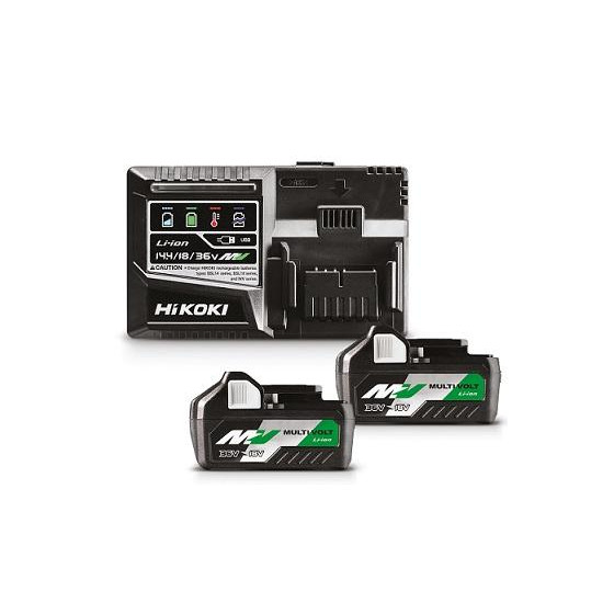 Kit chargeur rapide HiKOKI UC18YSL3WJZ 2 batteries MultiVolt 36V