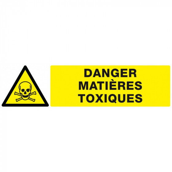 Panneau DANGER, MATIERES TOXIQUES 200x52mm - TALIAPLAST - 620301