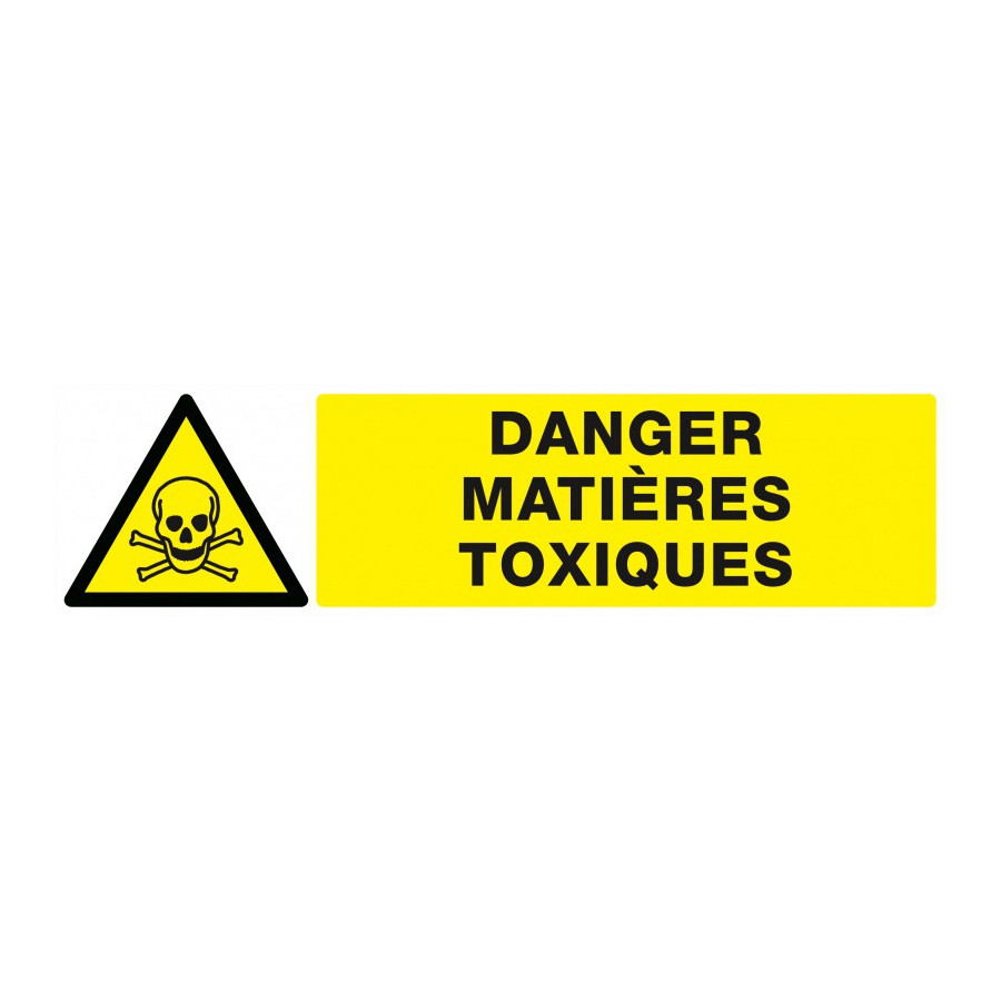 Panneau DANGER, MATIERES TOXIQUES 200x52mm - TALIAPLAST - 620301